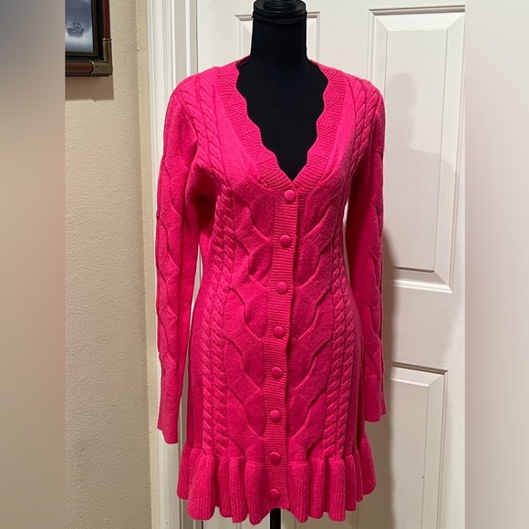 CHELSEA & VIOLET KNIT DRESS PINK WOMEN SIZE M. - Picture 2 of 8
